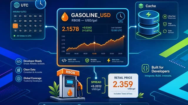 Gasoline (RBOB) Price Data for Developers